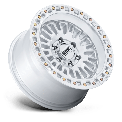 KMC | KM554 AZTEC | 17.0x8.50 | 6X114.3 | 0 | GLOSS SILVER W/ MACHINED FACE