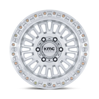 KMC | KM554 AZTEC | 17.0x8.50 | 6X114.3 | 0 | GLOSS SILVER W/ MACHINED FACE