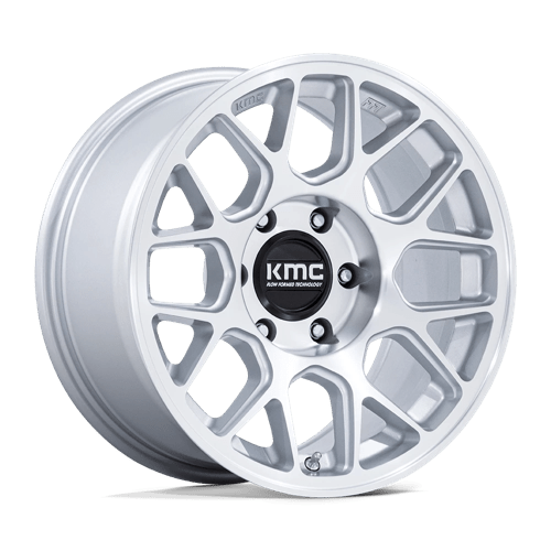 KMC | KM730 HATCHET | 17.0x8.50 | 5X127 | 25 | GLOSS SILVER W/ MACHINED FACE