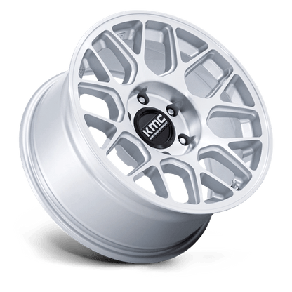 KMC | KM730 HATCHET | 17.0x8.50 | 5X127 | 25 | GLOSS SILVER W/ MACHINED FACE