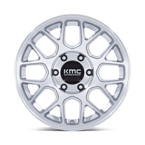 KMC | KM730 HATCHET | 17.0x8.50 | 6X135 | 0 | GLOSS SILVER W/ MACHINED FACE