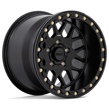 KMC Powersports | KS235 GRENADE BEADLOCK | 14.0x7.00 | 4X156 | 38 | SATIN BLACK