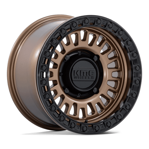 KMC Powersports | KS242 AZTEC BEADLOCK | 15.0x8.00 | 4X156 | 0 | MATTE BRONZE W/ MATTE BLACK RG