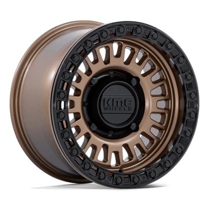 KMC Powersports | KS242 AZTEC BEADLOCK | 15.0x10.00 | 6X139.7 | 0 | MATTE BRONZE W/ MATTE BLACK RG