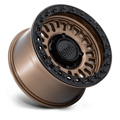 KMC Powersports | KS242 AZTEC BEADLOCK | 15.0x7.00 | 4X156 | 38 | MATTE BRONZE W/ MATTE BLACK RG