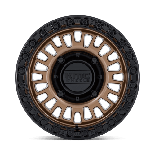 KMC Powersports | KS242 AZTEC BEADLOCK | 15.0x7.00 | 4X156 | 38 | MATTE BRONZE W/ MATTE BLACK RG