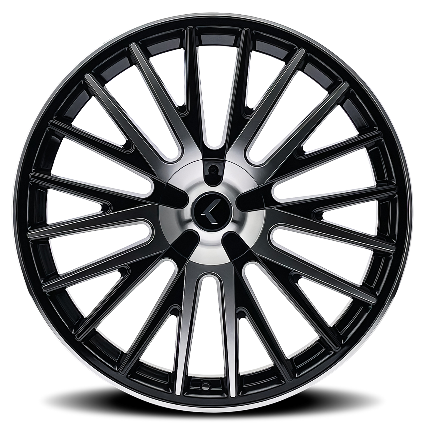 KRAZE DOUBLE DOWN GLOSS BLACK MACHINED | 22x8.5 | 5-112 | 38mm | KR185-22816BM38