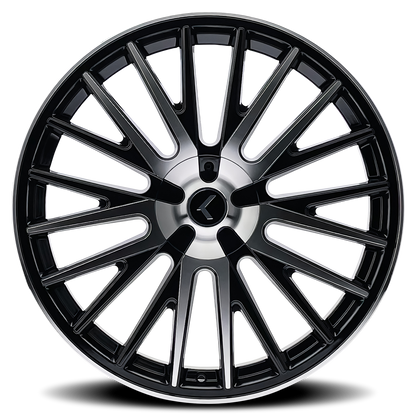 KRAZE DOUBLE DOWN GLOSS BLACK MACHINED | 22x8.5 | 5-115 | 38mm | KR185-22818BM38
