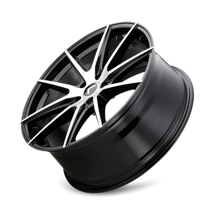 KRAZE TURISMO GLOSS BLACK MACHINED | 17x8 | 5-108 | 38mm | KR193-7831BM38