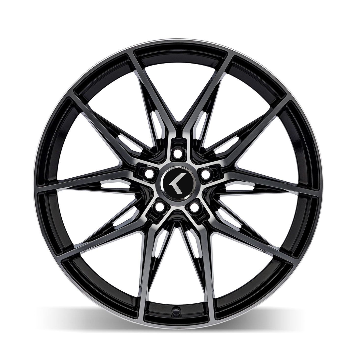 KRAZE EVOLVE GLOSS BLACK MACHINED | 18x8.5 | 5-120 | 30mm | KR196-8812BM30