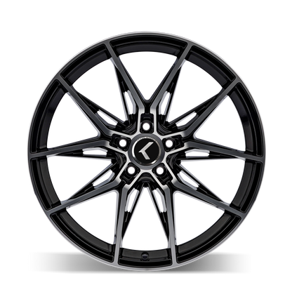KRAZE EVOLVE GLOSS BLACK MACHINED | 18x8.5 | 5-112 | 40mm | KR196-8845BM40