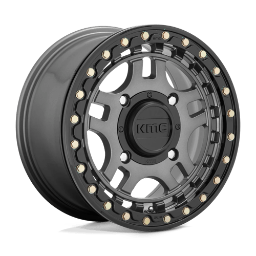 KMC Powersports | KS240 RECON BEADLOCK | 15.0x7.00 | 4X156 | 38 | GUN METAL W/ GLOSS BLACK RING