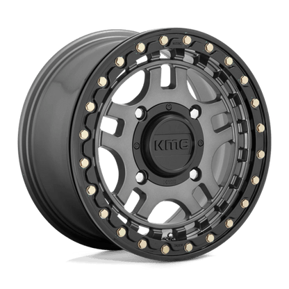 KMC Powersports | KS240 RECON BEADLOCK | 15.0x7.00 | 4X156 | 38 | GUN METAL W/ GLOSS BLACK RING