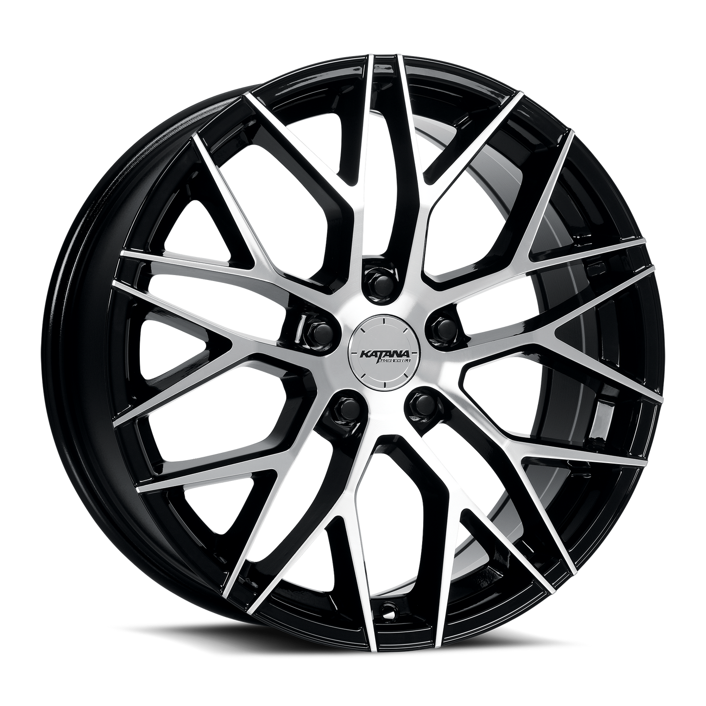 KATANA RACING KR01 Glossy Black Machined Face | 20x8.5 | 5x110 | +40mm | KR01-208551GBF