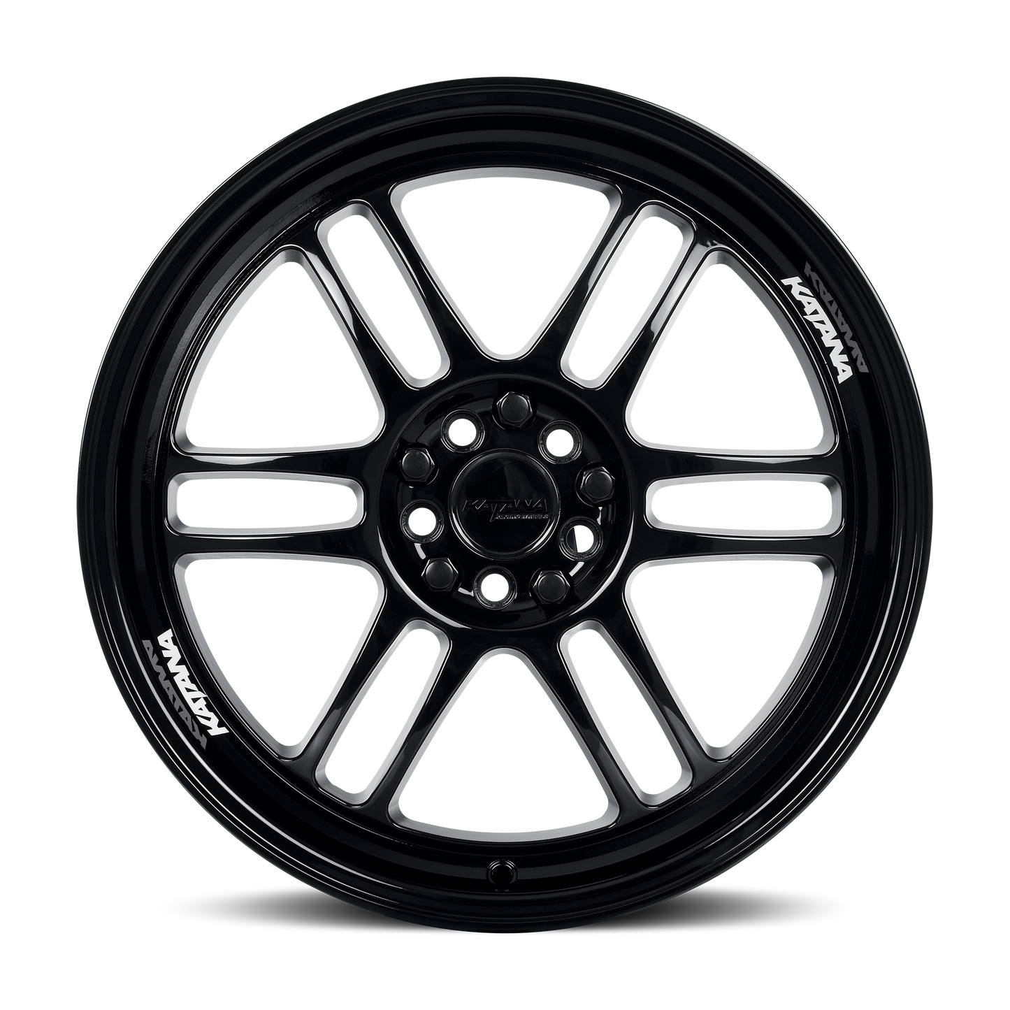 KATANA RACING KR02 Glossy Black | 17x7.5 | 4x100/4x114.3 | +40mm | KR02-177501GB