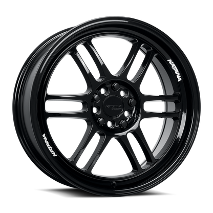 KATANA RACING KR02 Glossy Black | 17x7.5 | 4x100/4x114.3 | +40mm | KR02-177501GB