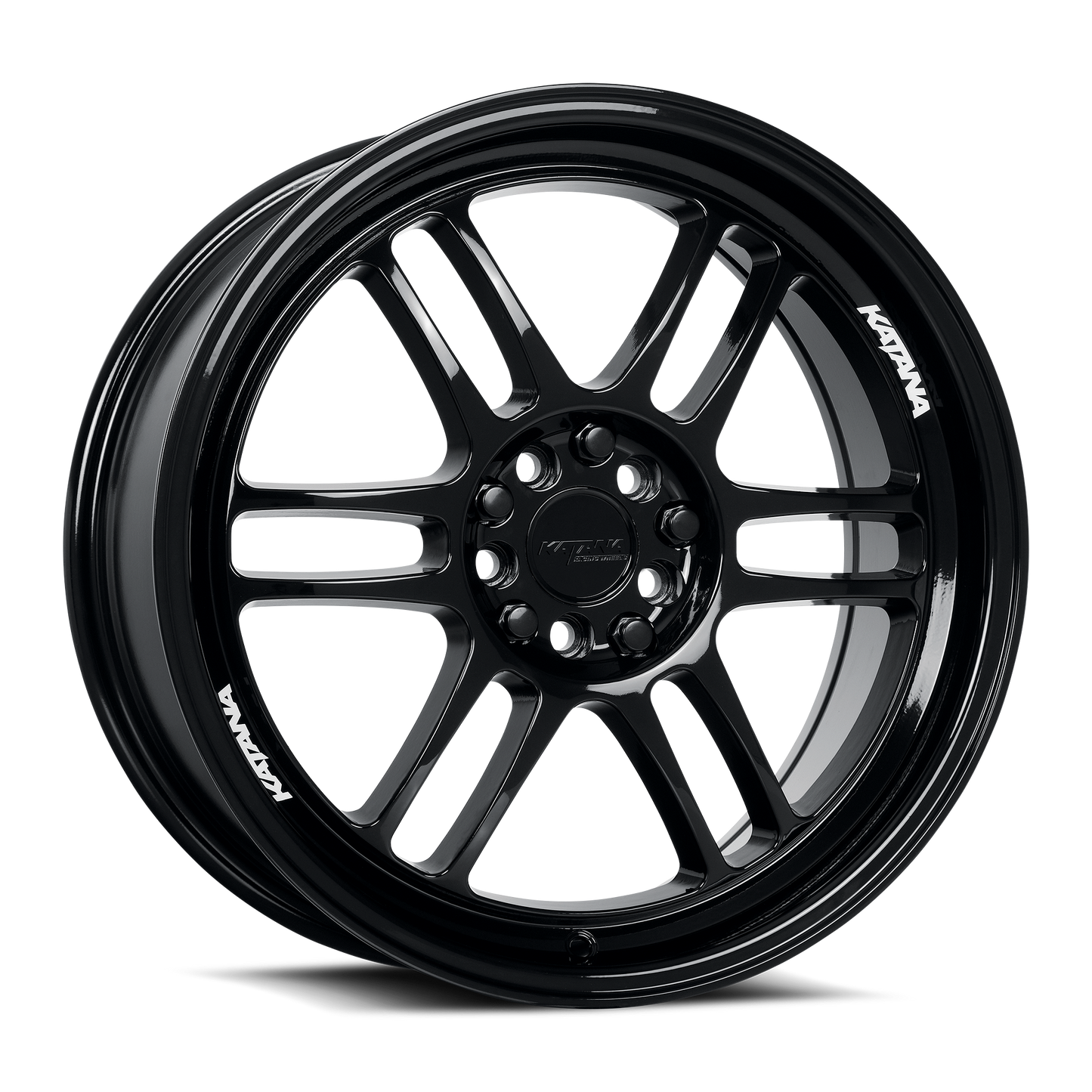 KATANA RACING KR02 Glossy Black | 17x7.5 | 5x100/5x114.3 | +40mm | KR02-177505GB