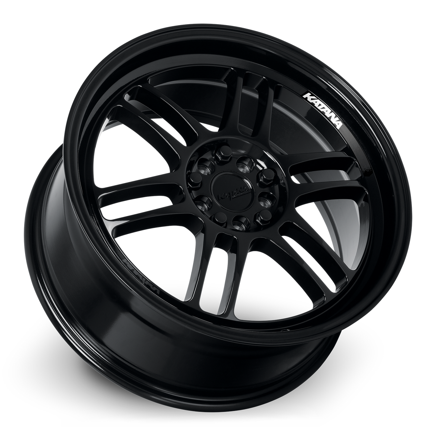 KATANA RACING KR02 Glossy Black | 17x7.5 | 5x100/5x114.3 | +40mm | KR02-177505GB