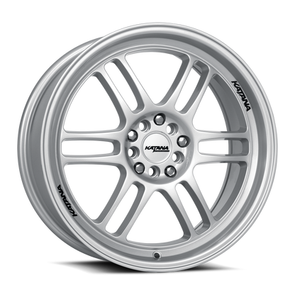KATANA RACING KR02 Glossy Sliver | 18x8.0 | 5x120/5x114.3 | +40mm | KR02-188014GS