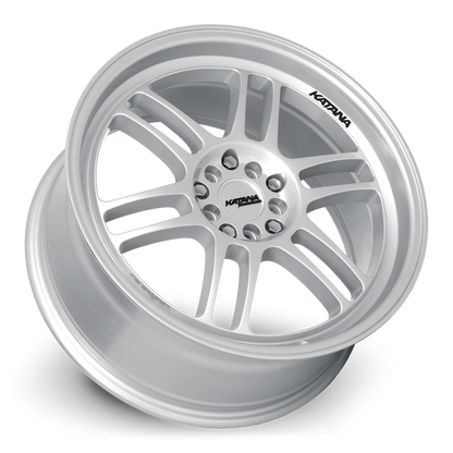 KATANA RACING KR02 Glossy Sliver | 18x8.0 | 5x105/5x114.3 | +40mm | KR02-188013GS