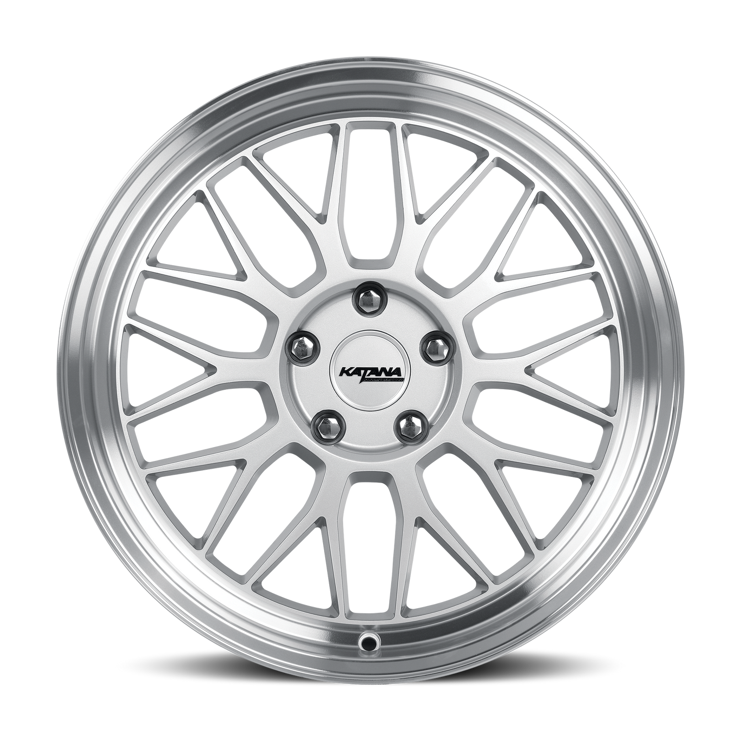 KATANA RACING KR06 Glossy Silver Machine Lip | 18x8.0 | 5x100 | +40mm | KR06-188050GSL