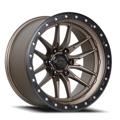 KRAWLER | 20X10 | 8X170 | -18 | MATTE BRONZE W MATTE BLACK RING | KRAWLER-2187MRMBR