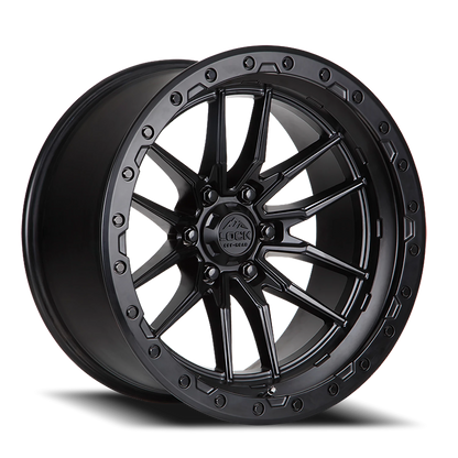 KRAWLER | 17X9 | 6X135 | -12 | MATTE BLACK W MATTE BLACK RING | KRAWLER-7963MB