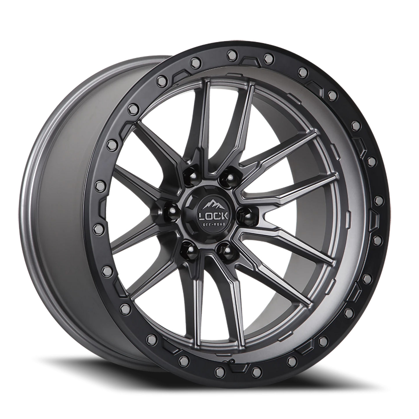 KRAWLER | 17X9 | 5X127 | -12 | MATTE GREY W MATTE BLACK RING | KRAWLER-7957MGMBR