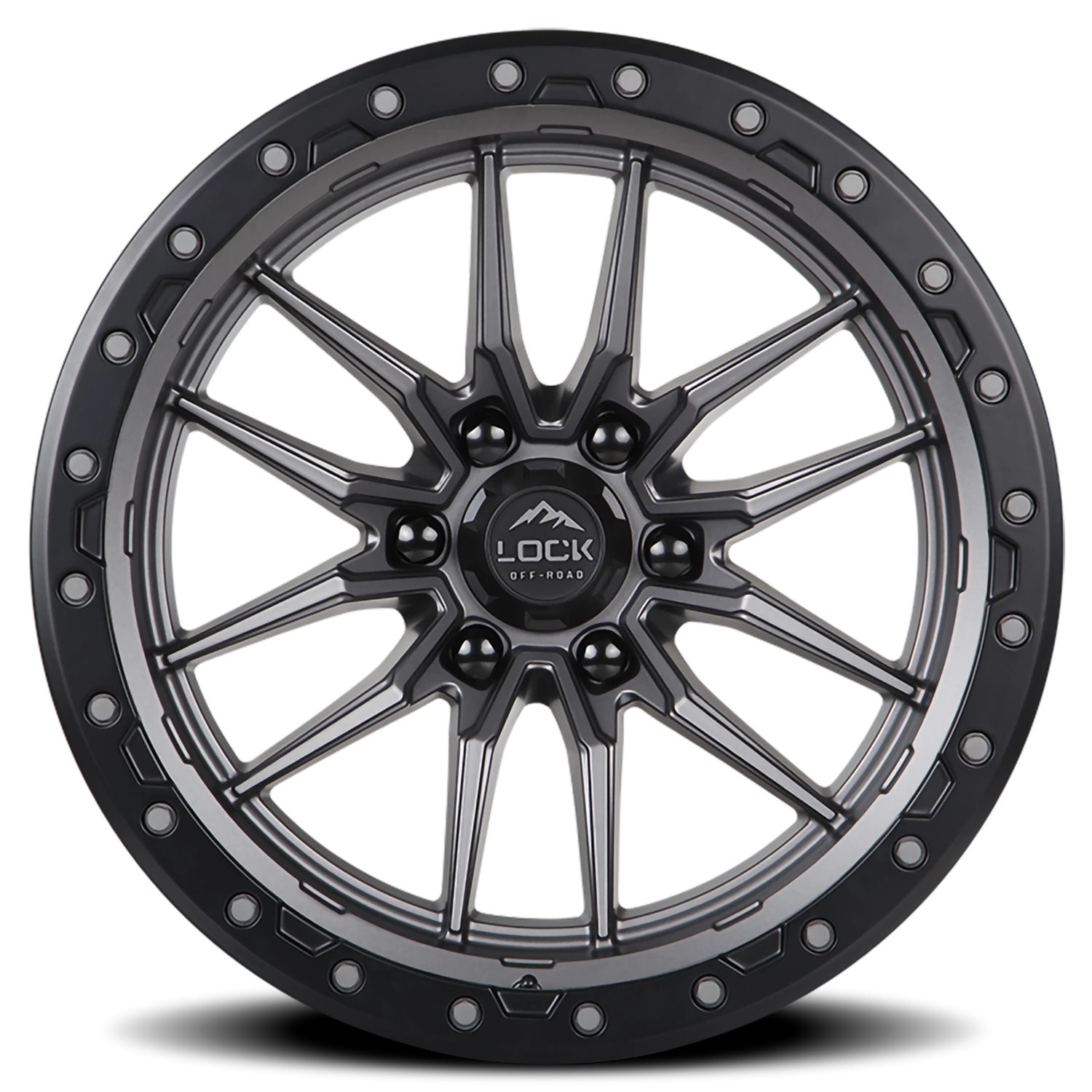 KRAWLER | 17X9 | 5X127 | -12 | MATTE GREY W MATTE BLACK RING | KRAWLER-7957MGMBR - Image 3