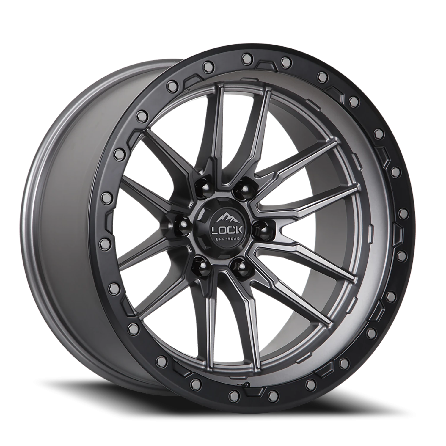 KRAWLER | 22X10 | 6X139.7 | -18 | MATTE GREY W MATTE BLACK RING | KRAWLER-221069MGMBR