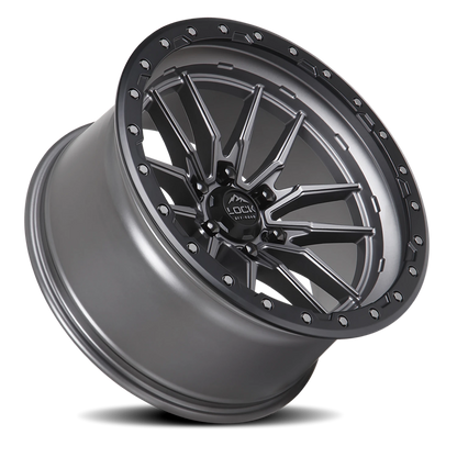 KRAWLER | 17X9 | 6X135 | +1 | MATTE GREY W MATTE BLACK RING | KRAWLER-179063MGMBR - Image 2