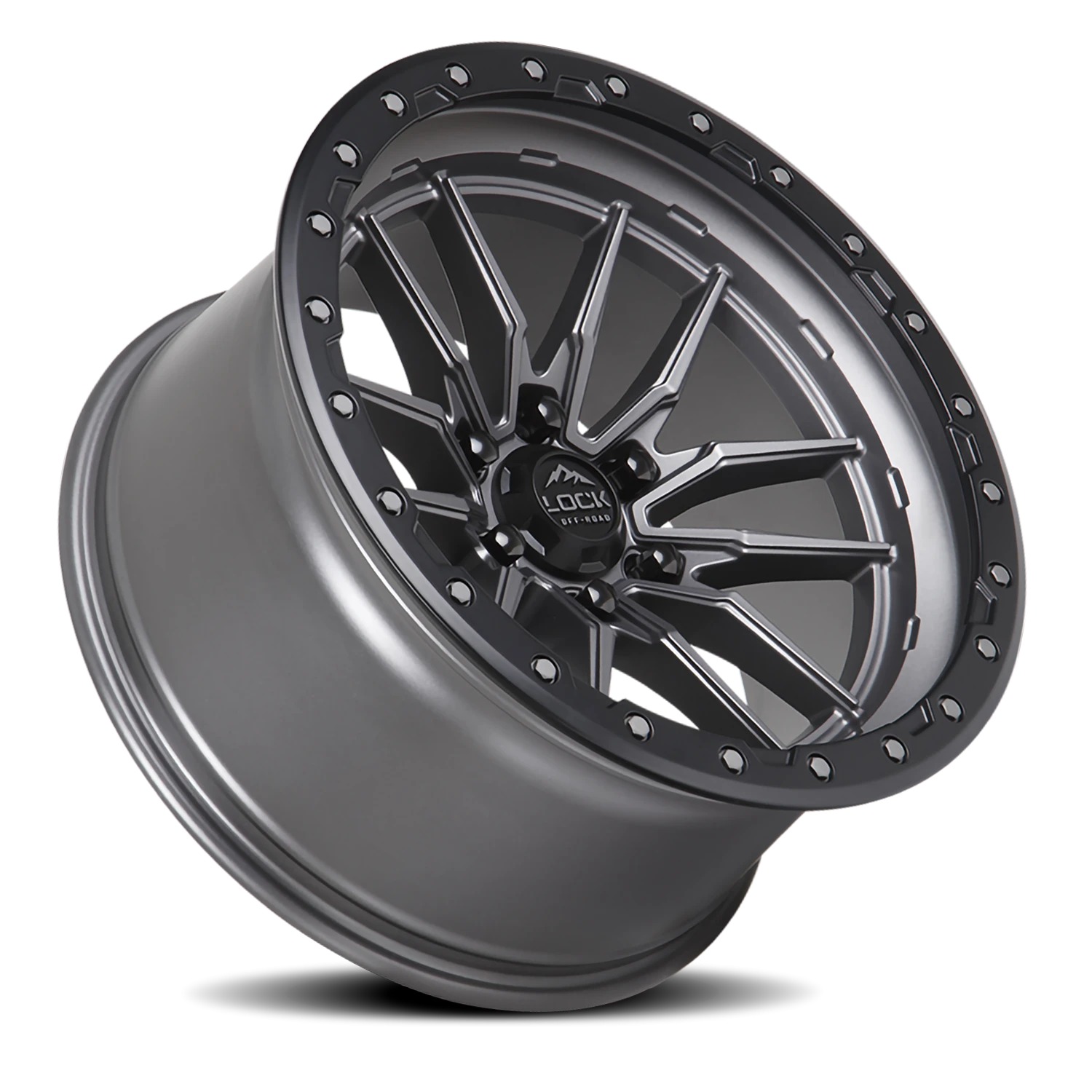 KRAWLER | 22X10 | 8X165.1 | -18 | MATTE GREY W MATTE BLACK RING | KRAWLER-22186MGMBR - Image 2