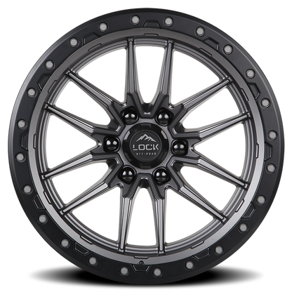 KRAWLER | 20X9 | 8X180 | +1 | MATTE GREY W MATTE BLACK RING | KRAWLER-2988MGMBR - Image 3