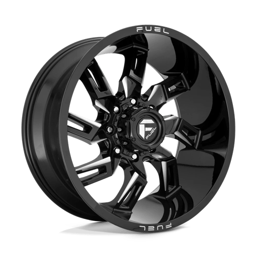 Fuel 1PC | D747 LOCKDOWN | 22.0x10.00 | 8X165.1 | -18 | GLOSS BLACK MILLED