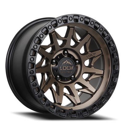 LUNATIC | 17X9 | 8X170 | +1 | MATTE BRONZE W MATTE BLACK RING | LUNATIC-7987MRMBR