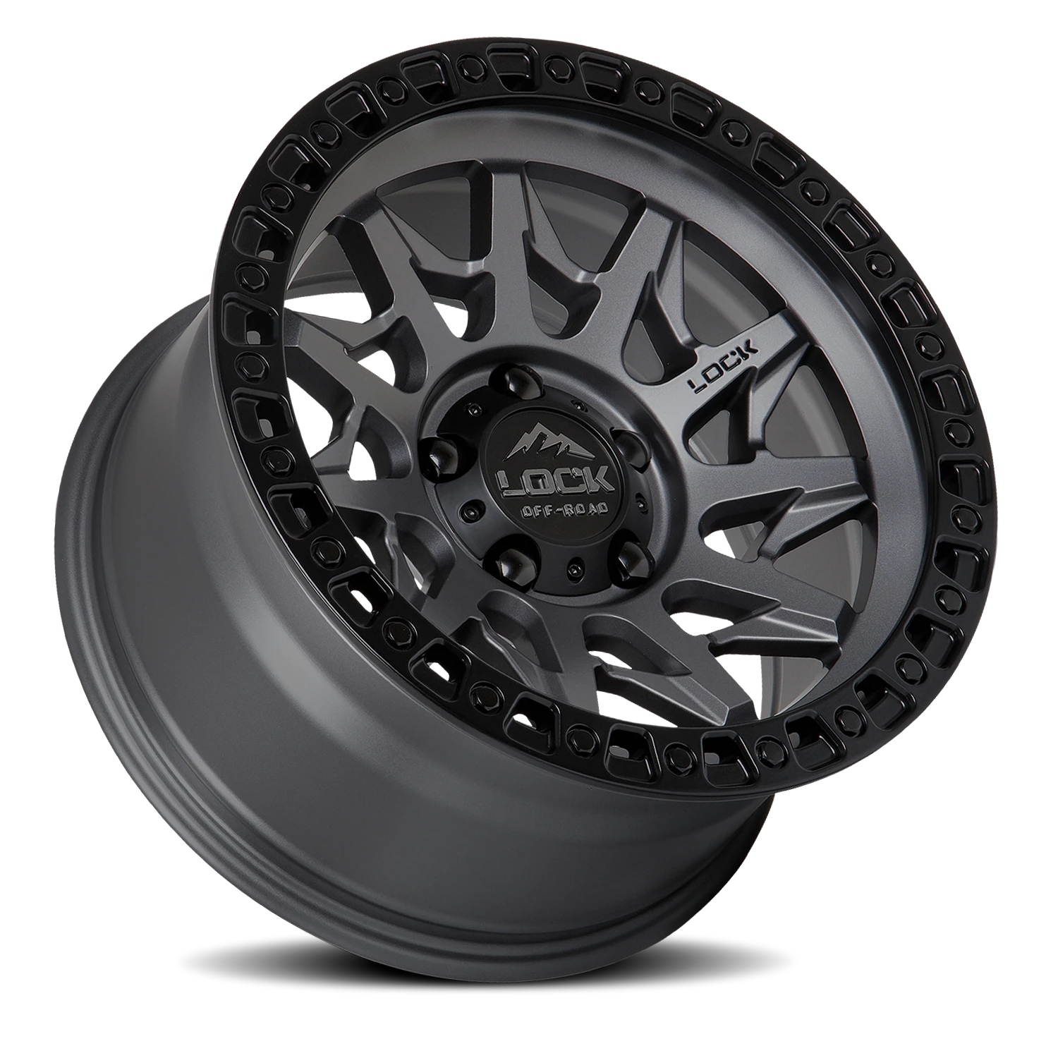 LUNATIC | 20X9 | 5X127 | +0 | MATTE GREY W MATTE BLACK RING | LUNATIC-2957MGMBR - Image 2