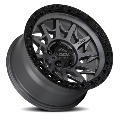 LUNATIC | 20X9 | 5X127 | +0 | MATTE GREY W MATTE BLACK RING | LUNATIC-2957MGMBR - Image 2
