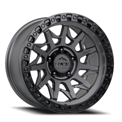 LUNATIC | 20X10 | 6X135 | -18 | MATTE GREY W MATTE BLACK RING | LUNATIC-2163MGMBR