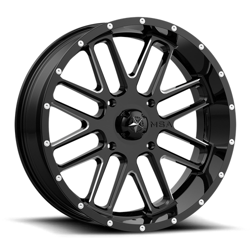 MSA Offroad Wheels | M35 BANDIT | 18.0x7.00 | 4X156 | 0 | GLOSS BLACK MILLED