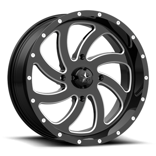 MSA Offroad Wheels | M36 SWITCH | 20.0x7.00 | 4X156 | 0 | GLOSS BLACK MILLED