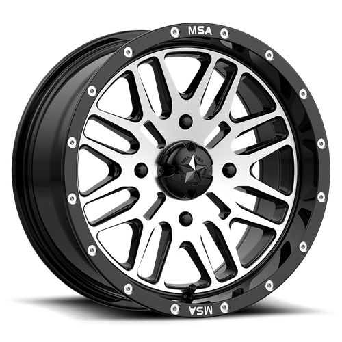 MSA Offroad Wheels | M38 BRUTE | 14.0x7.00 | 4X110 | 10 | GLOSS BLACK MACHINED