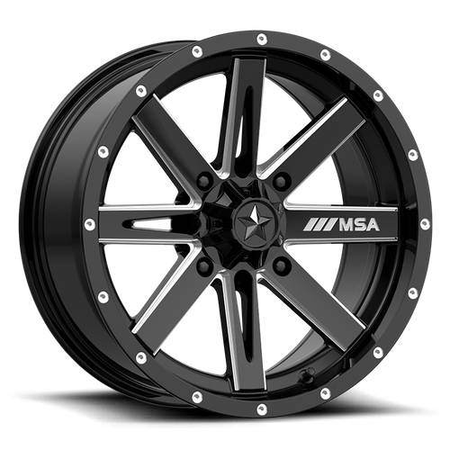 MSA Offroad Wheels | M41 BOXER | 15.0x7.00 | 4X156 | 10 | GLOSS BLACK MILLED