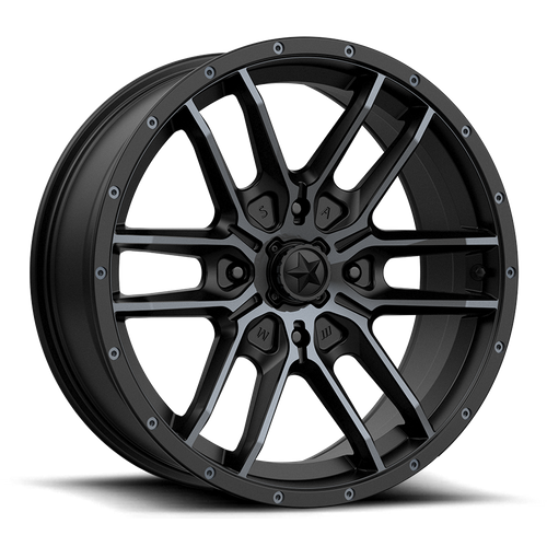 MSA Offroad Wheels | M43 FANG | 14.0x7.00 | 4X110 | 10 | SATIN BLACK W/ TITANIUM TINT