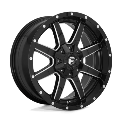 Fuel 1PC | D610 MAVERICK | 22.0x12.00 | 5X114.3/5X127 | -44 | GLOSS BLACK MILLED