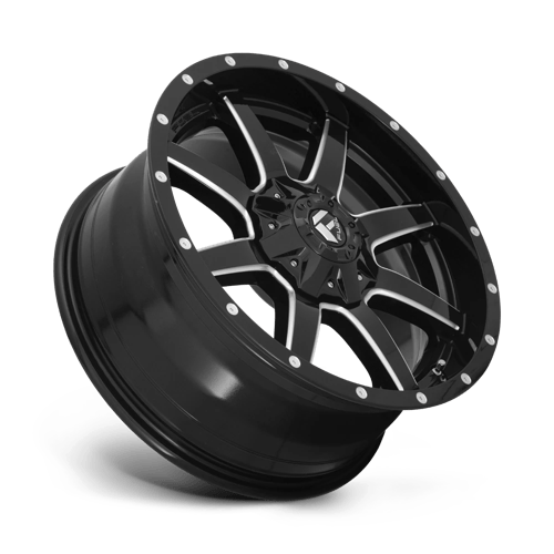 Fuel 1PC | D610 MAVERICK | 22.0x12.00 | 5X114.3/5X127 | -44 | GLOSS BLACK MILLED