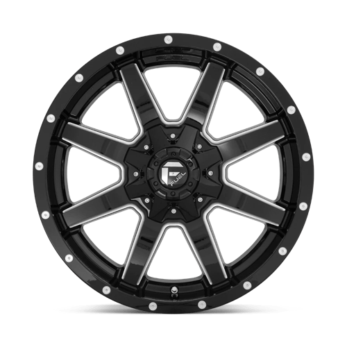 Fuel 1PC | D610 MAVERICK | 22.0x12.00 | 5X114.3/5X127 | -44 | GLOSS BLACK MILLED