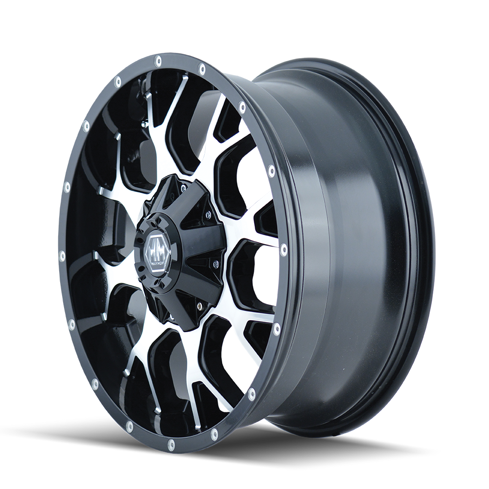 MAYHEM WARRIOR GLOSS BLACK MACHINED | 17x9 | 5-114.3 | 18mm | 8015-7956B18