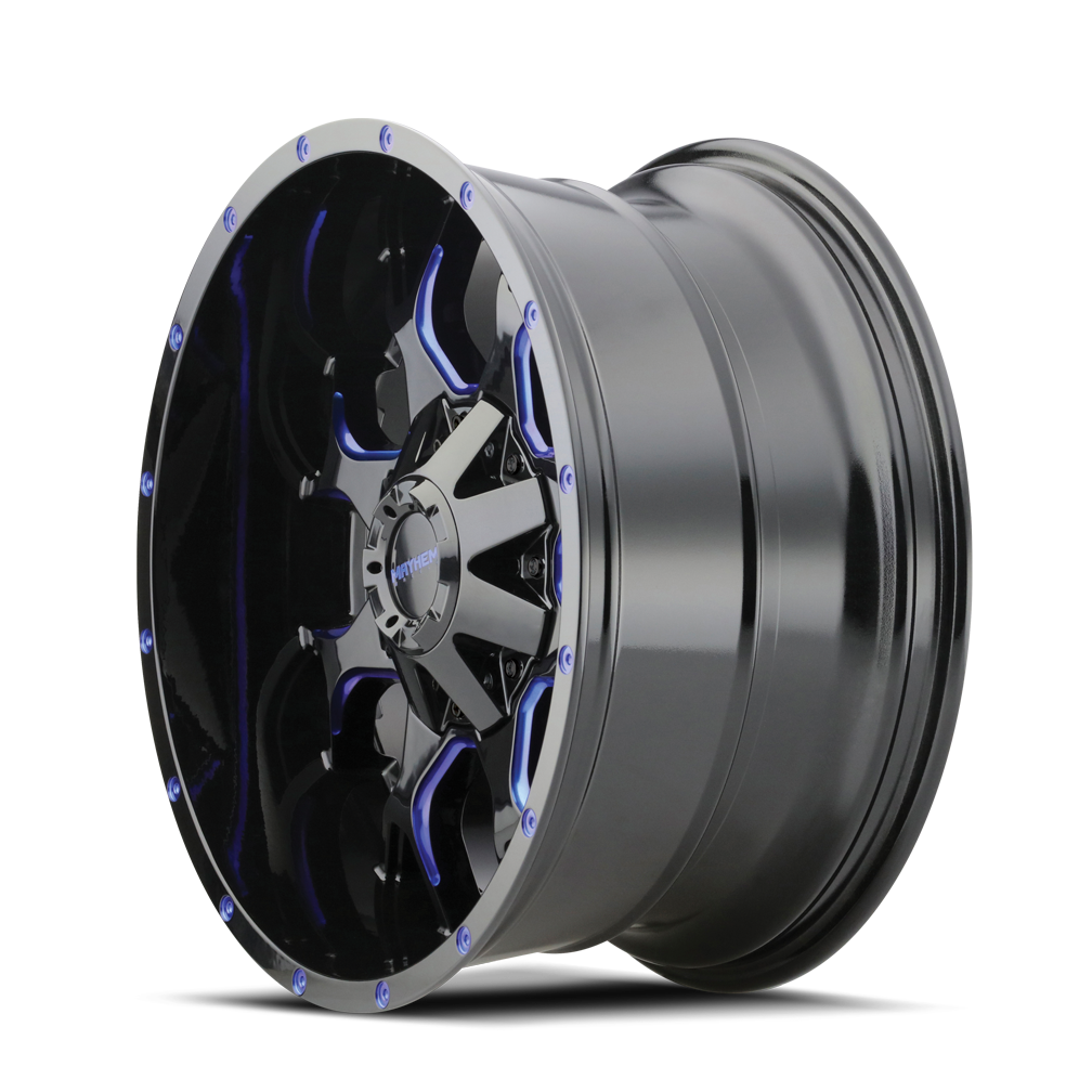 MAYHEM WARRIOR GLOSS BLACK MILLED PRISM BLUE | 20x9 | 5-127 | mm | 8015-2952BTB