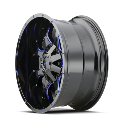 MAYHEM WARRIOR GLOSS BLACK MILLED PRISM BLUE | 20x9 | 5-150 | mm | 8015-2997BTB