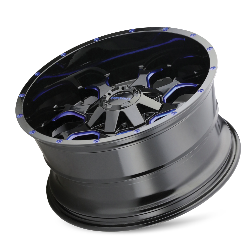 MAYHEM WARRIOR GLOSS BLACK MILLED PRISM BLUE | 20x9 | 8-165.1 | mm | 8015-2981BTB